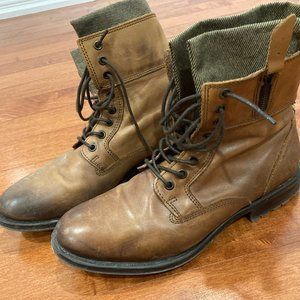 COXX BORBA all leather Ankle boots. Camel Brown color. Size 9.